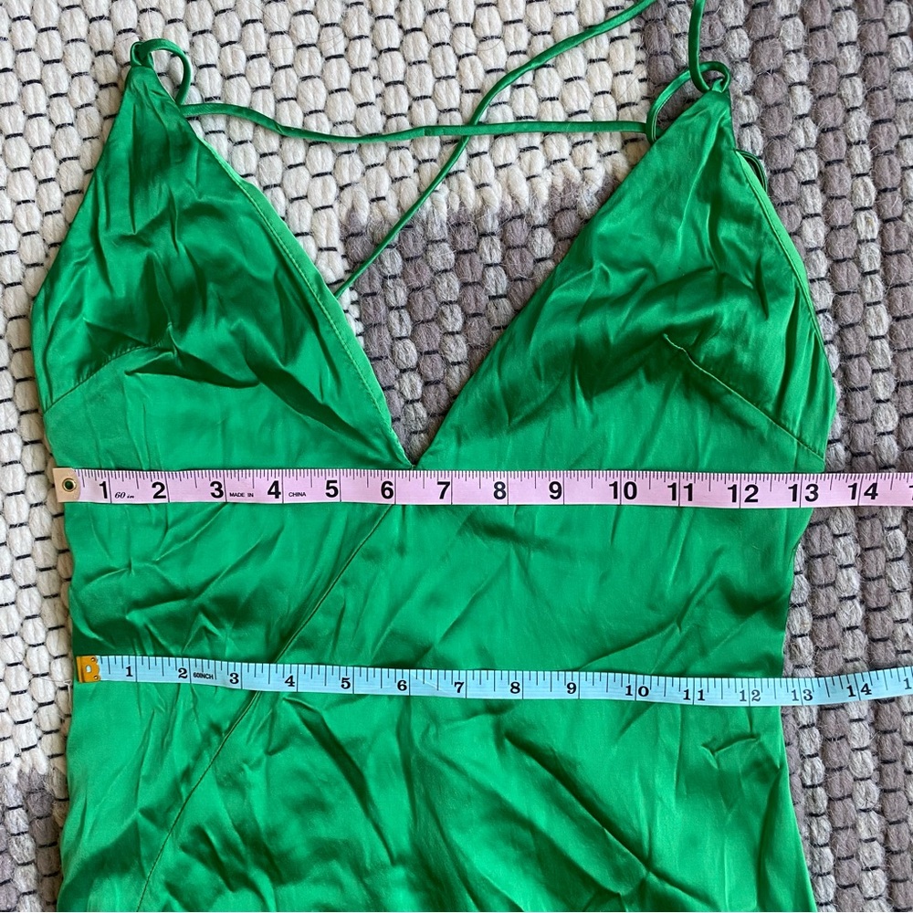 NWT Michael Costello x REVOLVE Leia Gown in Bright Green Size XS - Picture 7 of 8